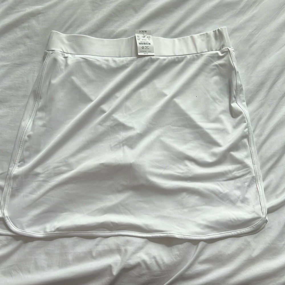 J. Crew women’s white tennis skirt size L brand new with tags